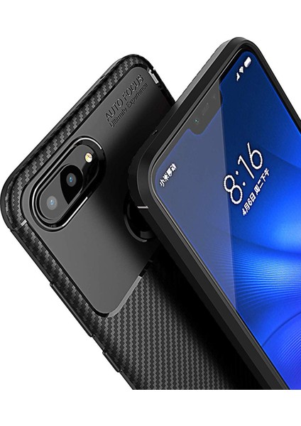 Xiaomi Mi 8 Lite Kılıf Esnek Tpu Silikon Siyah
