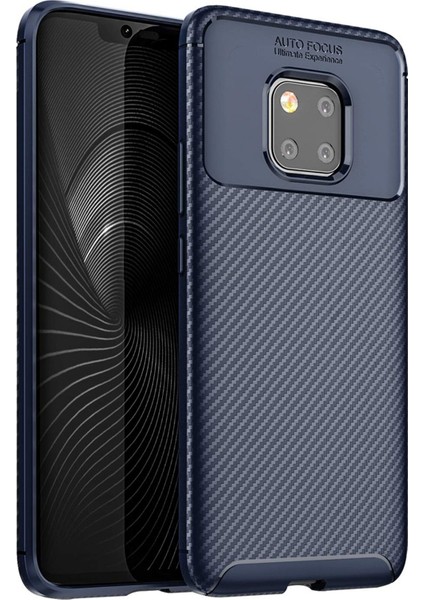 Hesaplı Dünya Huawei Mate 20 Pro Kılıf Esnek Tpu Silikon Lacivert