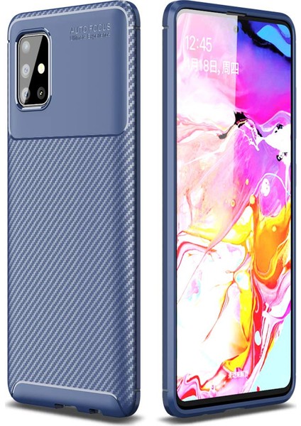 Samsung Galaxy A71 Kılıf A715F Esnek Tpu Silikon Lacivert