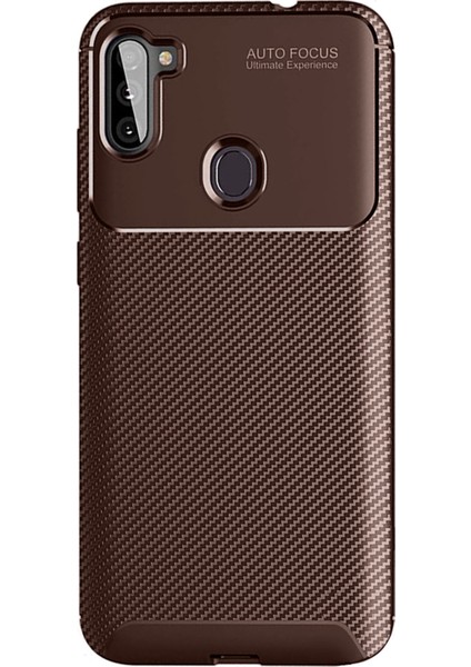 Samsung Galaxy A11 Kılıf A115 Esnek Tpu Silikon Kahverengi