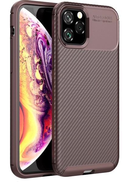 Apple iPhone 11 Pro Max Kılıf Esnek Tpu Silikon Kahverengi