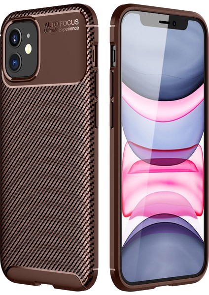 Apple iPhone 12 Mini Kılıf Esnek Tpu Silikon Kahverengi