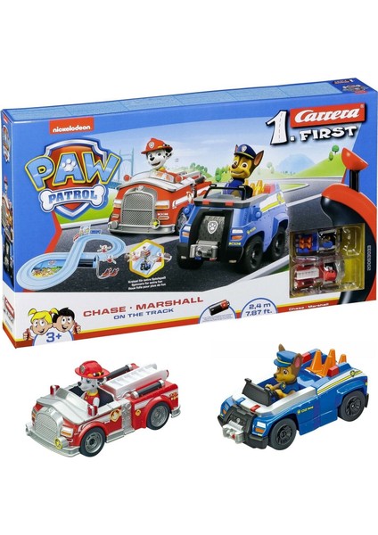 Nickelodeon Carrera First Paw Patrol Chase ve Marshall Yarış Pisti