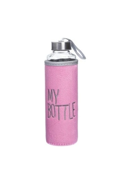 My Bottle 600 ml Peluş Kılıflı Matara Pembe