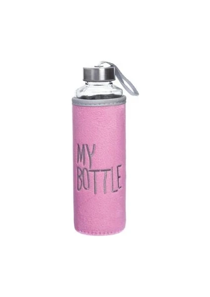 My Bottle 600 ml Peluş Kılıflı Matara Pembe