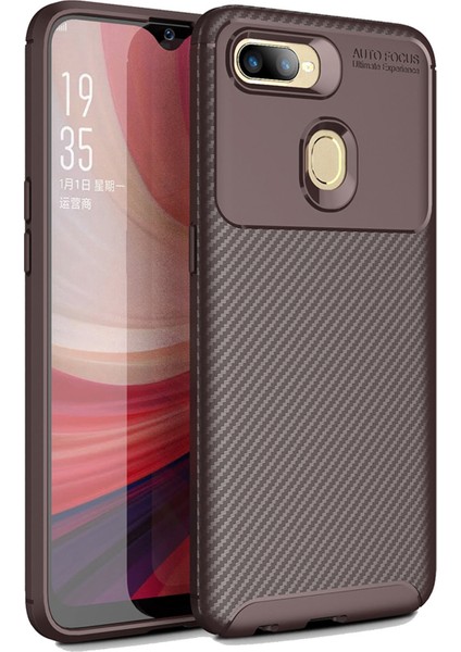 Oppo A5S Kılıf Esnek Tpu Silikon Kahverengi