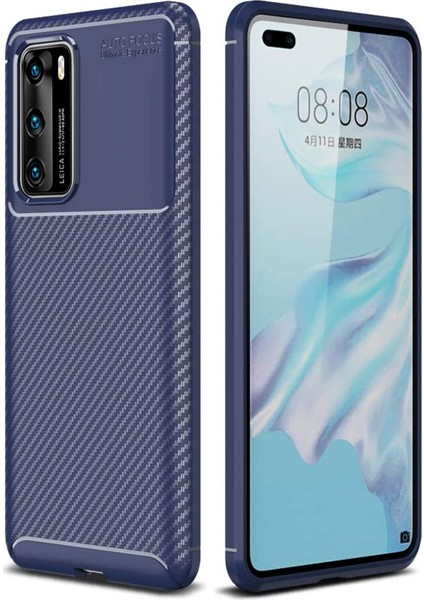 Huawei P40 Kılıf Esnek Tpu Silikon Lacivert