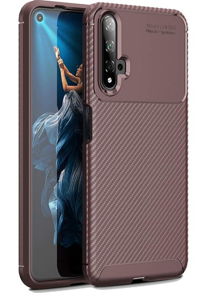 Honor 20 Kılıf Esnek Tpu Silikon Kahverengi