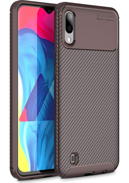 Samsung Galaxy M10 Kılıf M105 Esnek Tpu Silikon Kahverengi