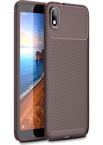 Xiaomi Redmi 7A Kılıf Esnek Tpu Silikon Kahverengi