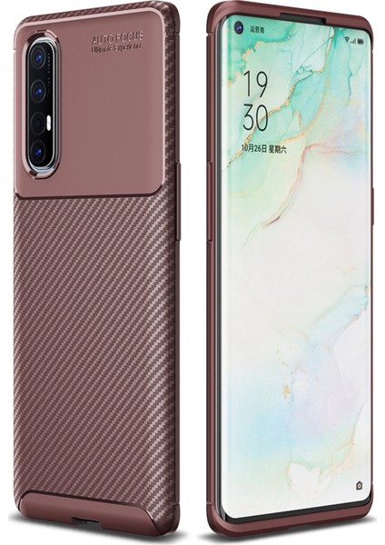 Oppo Reno 3 Pro Kılıf Esnek Tpu Silikon Kahverengi