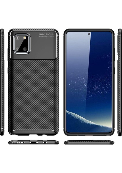Samsung Galaxy Note 10 Lite Kılıf N772 Esnek Tpu Silikon Siyah