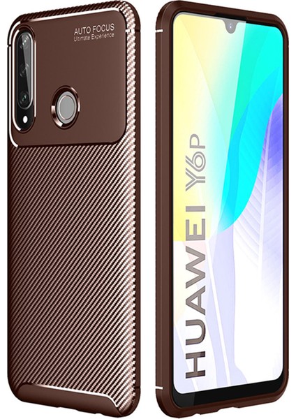 Huawei Y6P Kılıf Esnek Tpu Silikon Kahverengi