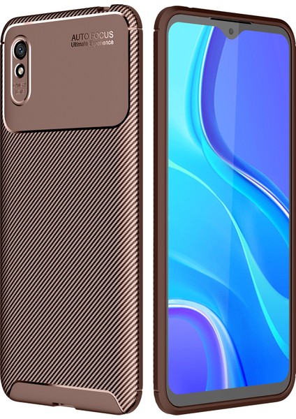 Xiaomi Redmi 9A Kılıf Esnek Tpu Silikon Kahverengi
