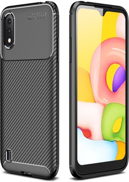 Samsung Galaxy A01 Kılıf A015F Esnek Tpu Silikon Siyah