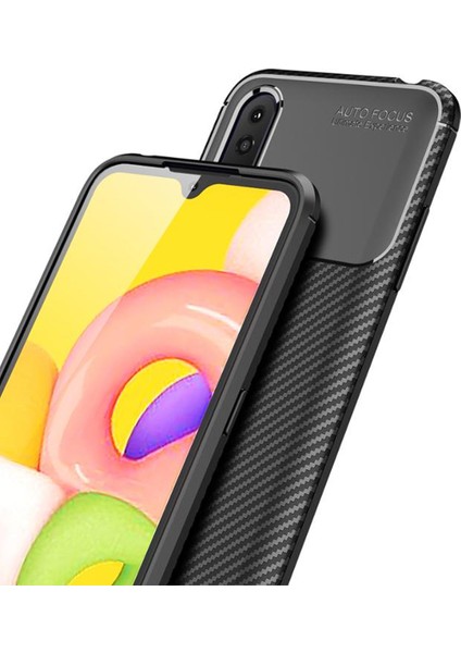 Samsung Galaxy A01 Kılıf A015F Esnek Tpu Silikon Siyah