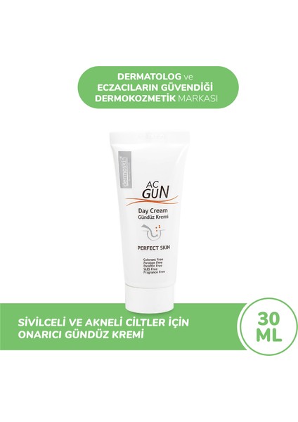 Acgun Sivilceli ve Akneli Ciltler İçin Onarıcı Gündüz Kremi 30ml