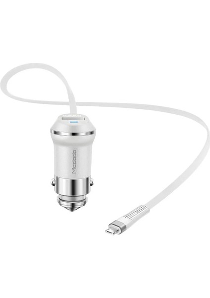 CC-3480 Micro USB + Lightning 2in1 3.4A Araç Şarj Aleti-Beyaz