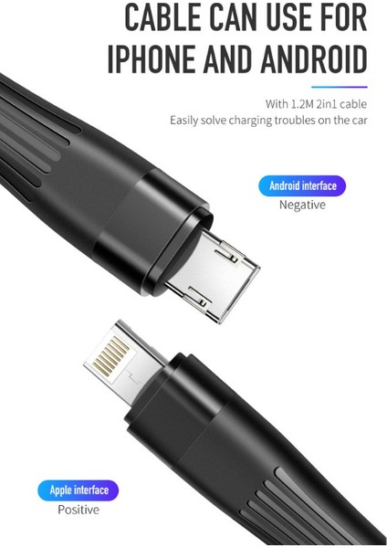 CC-3480 Micro USB + Lightning 2in1 3.4A Araç Şarj Aleti-Beyaz fiyatları