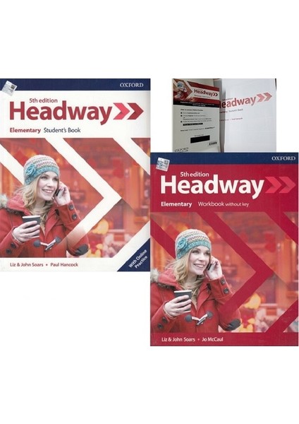 Headway 5th Edition Elementary Students Book With Online Practice + Workbook Without Key