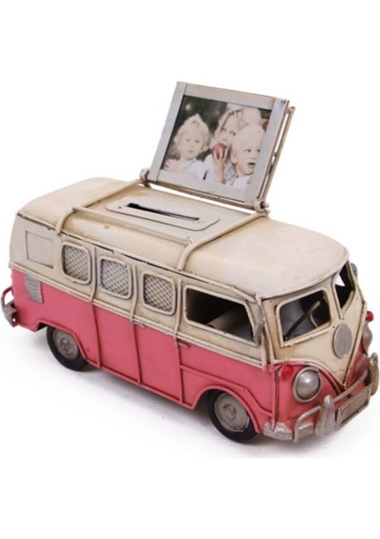 Özel Tasarım Volkswagen Camper Van Classic Vosvos Pembe Renkli Handmade