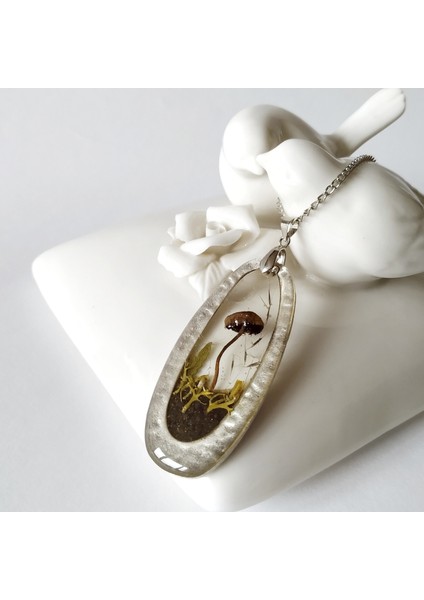 Özel El Yapımı Çiçek Tasarım Reçine Kadın Kolye fiyatları