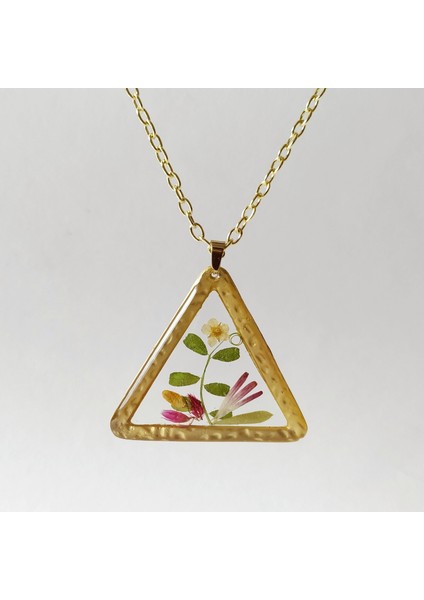 Özel El Yapımı Çiçek Tasarım Reçine Kadın Kolye