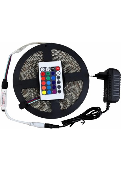 Rgb Kumandalı İç - Dış Mekan 5 m Silikonlu LED Şerit