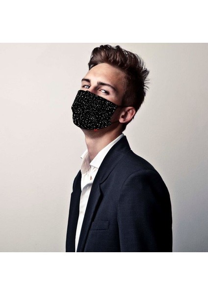 Vegan Cupro Klipsli ve Telli Desenli Antibakteriyal Yıkanabilir Maske fırsatları