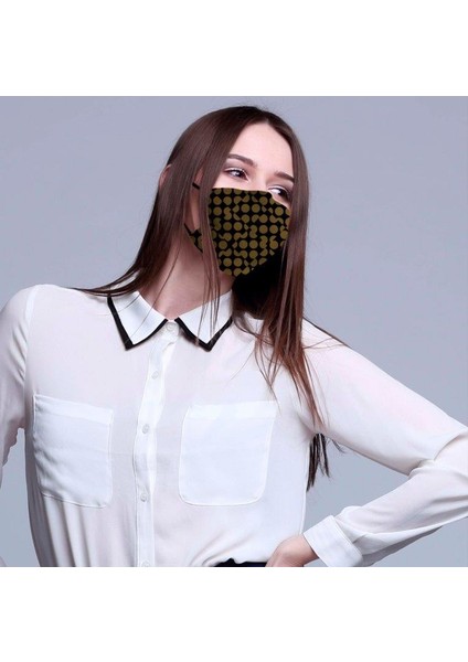 Vegan Cupro Klipsli ve Telli Desenli Antibakteriyal Yıkanabilir Maske modelleri