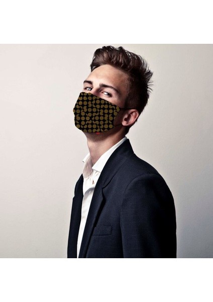 Vegan Cupro Klipsli ve Telli Desenli Antibakteriyal Yıkanabilir Maske fırsatları