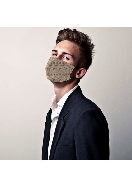 Vegan Cupro Klipsli ve Telli Desenli Antibakteriyal Yıkanabilir Maske fırsatları