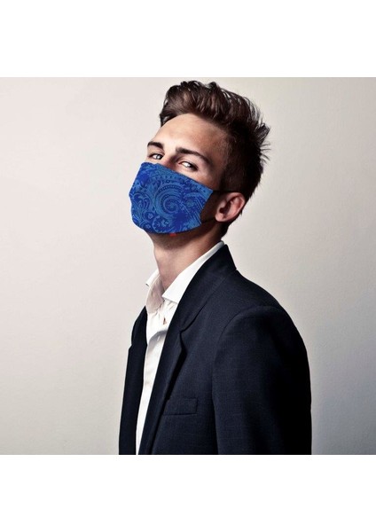 Vegan Cupro Klipsli ve Telli Desenli Antibakteriyal Yıkanabilir Maske fırsatları