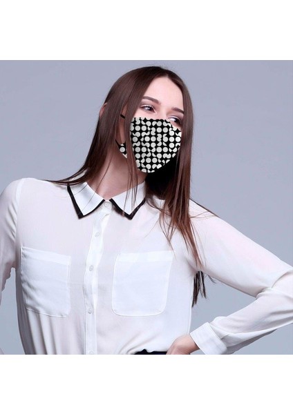 Vegan Cupro Klipsli ve Telli Desenli Antibakteriyal Yıkanabilir Maske modelleri