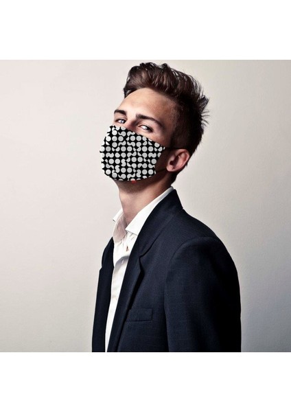 Vegan Cupro Klipsli ve Telli Desenli Antibakteriyal Yıkanabilir Maske fırsatları