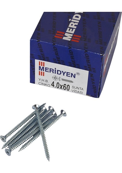 Meridyen Sunta Vidası 4 x 60 mm 200 Adet