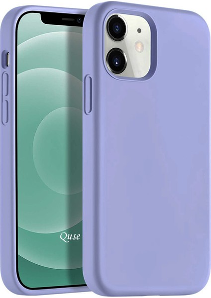 Apple iPhone 12 (6.1'') Soft Touch Liquid Silikon Kılıf Lila