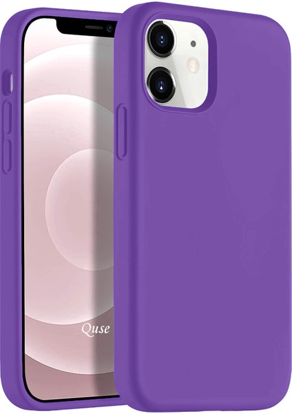 Apple iPhone 12 (6.1'') Soft Touch Liquid Silikon Kılıf Mor