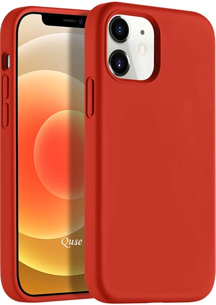 Apple iPhone 12 Mini (5.4'') Soft Touch Liquid Silikon Kılıf Kırmızı