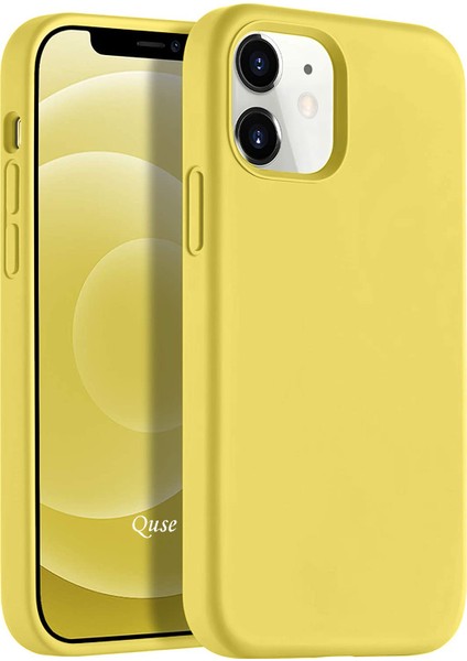 Apple iPhone 12 Mini (5.4'') Soft Touch Liquid Silikon Kılıf Sarı