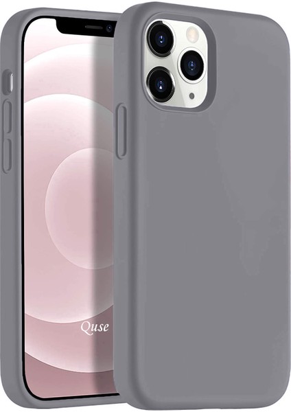 Apple iPhone 12 Pro (6.1'') Soft Touch Liquid Silikon Kılıf Gri