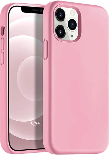Apple iPhone 12 Pro (6.1'') Soft Touch Liquid Silikon Kılıf Pembe