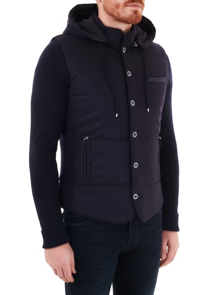 Kapüşonlu Cepli Yünlü Mont Erkek Mont 23191 51303 598