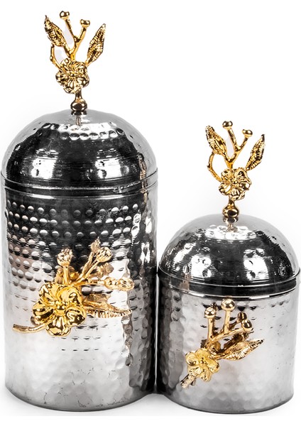 Silver Spice Box Bakır Baharatlık Seti