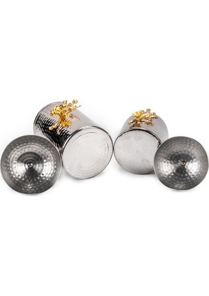 Silver Spice Box Bakır Baharatlık Seti
