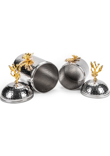 Silver Spice Box Bakır Baharatlık Seti