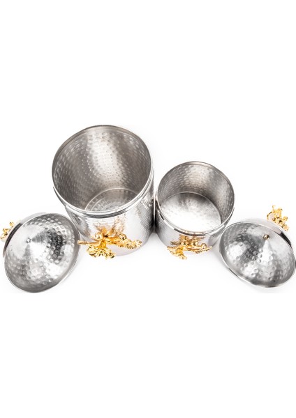 Silver Spice Box Bakır Baharatlık Seti