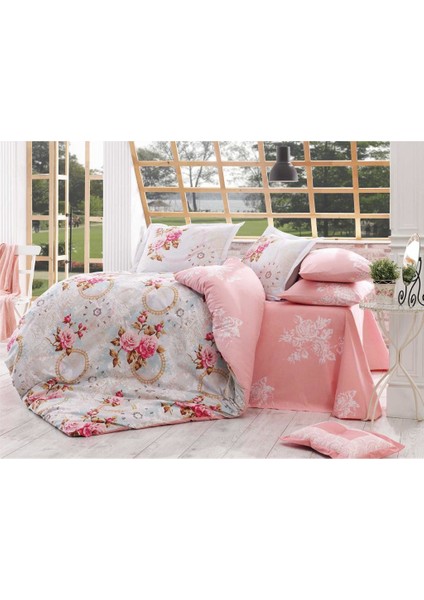 Clementina Pembe Çift Kişilik Nevresim Takımı