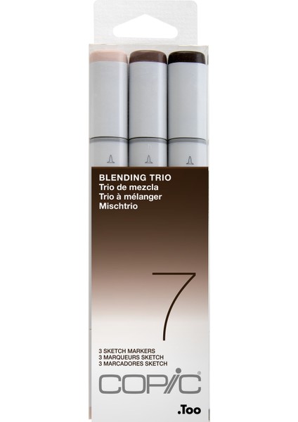 Sketch Trio 7 Blending Marker 3'lü Set