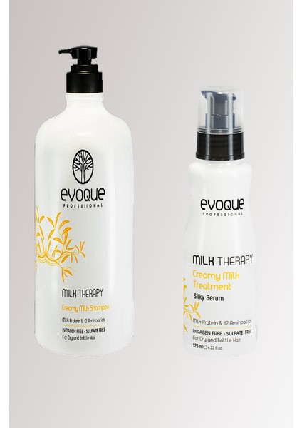 Milk Therapy Sülfatsız Şampuan 1000 ml + Evoque Milk Therapy Saç Serumu 125ML